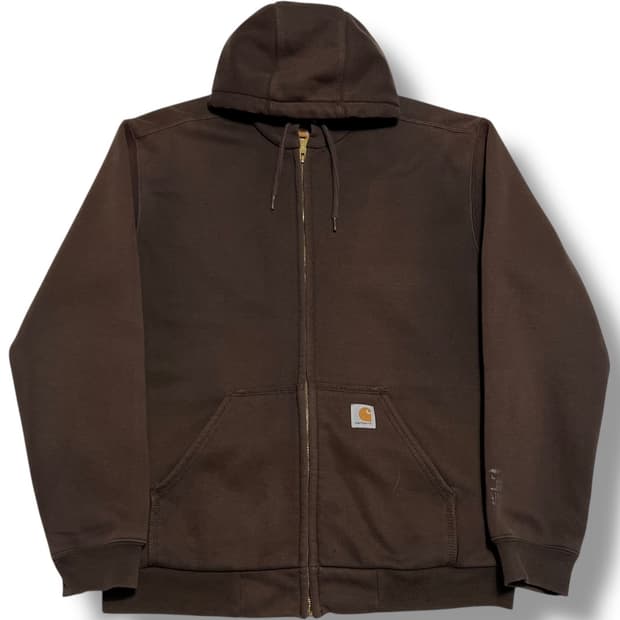 Carhartt 써멀 오버사이즈 브라운 후드집업
