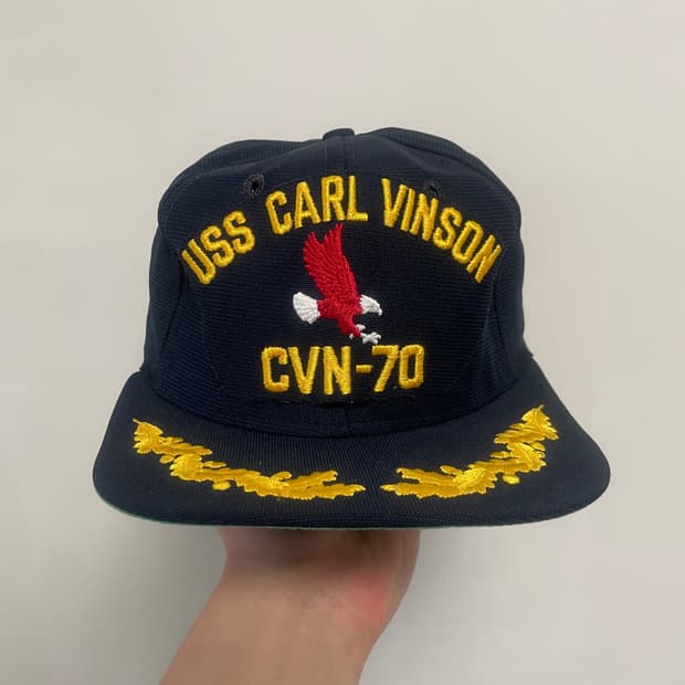 8~90s 미해군 USS Carl Vinson CVN-70 자수 캡