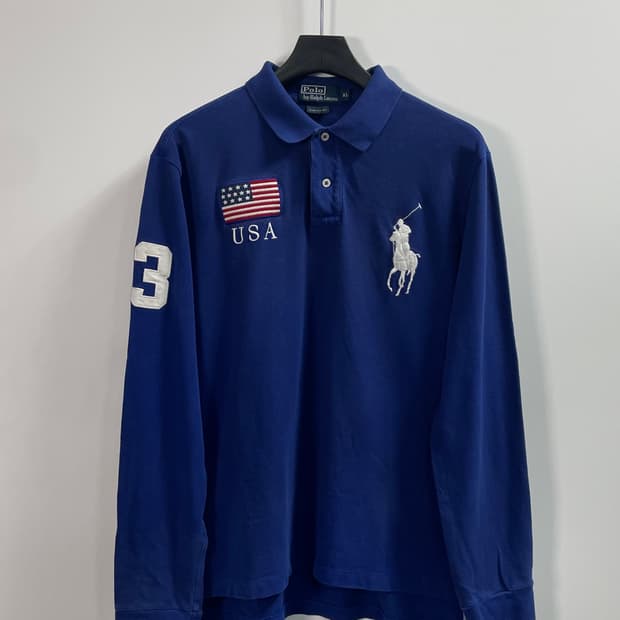 폴로 랄프로렌 USA 빅포니 긴팔 카라티 (on.649)  