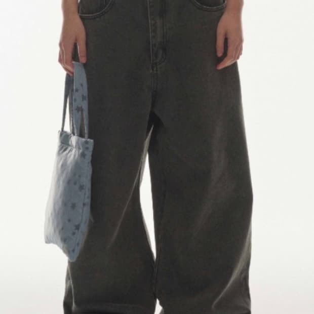 완전급처!!) 코이세이오 W STITCH DENIM PANTS BLACK