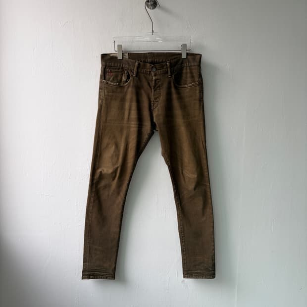 폴로 베이지 워싱 진 