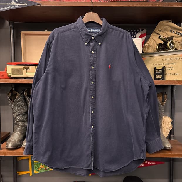 90s 폴로 랄프로렌 블레어핏 소프트 몰스킨 버튼다운 셔츠 N1097