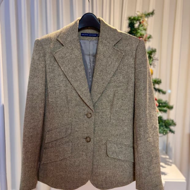 랄프로렌 헤링본 울 자켓 (엘보패치) 판매