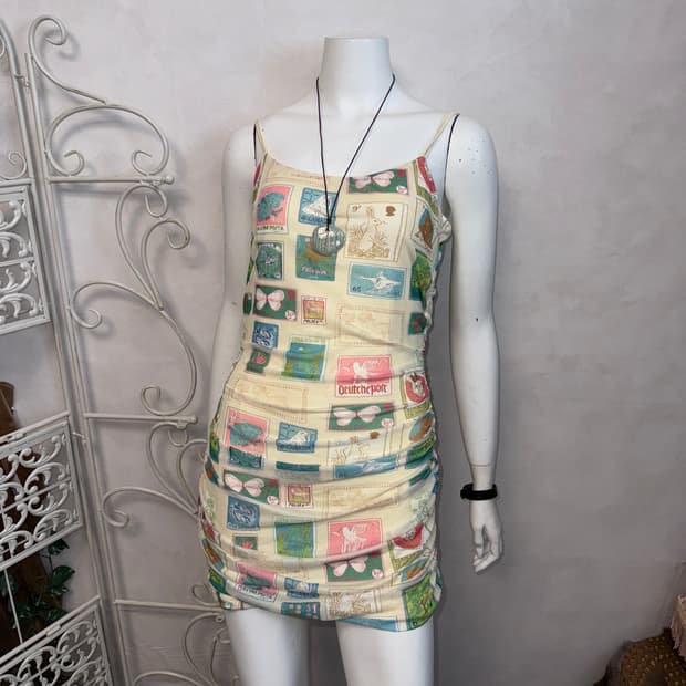 Lemon kitsch stamp shirring mini ops
