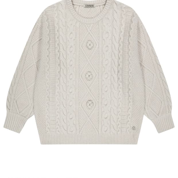 코이세이오 폼폼 케이블 니트 아이보리