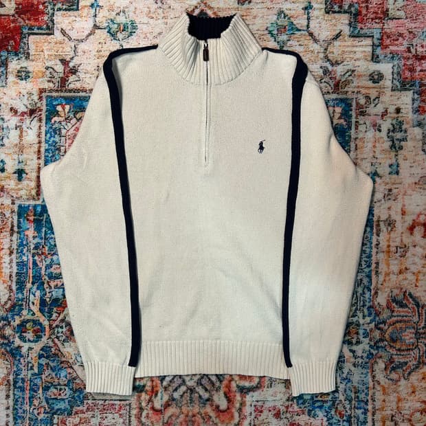 [L] 폴로 랄프로렌 사이드 라인 하프집업 니트