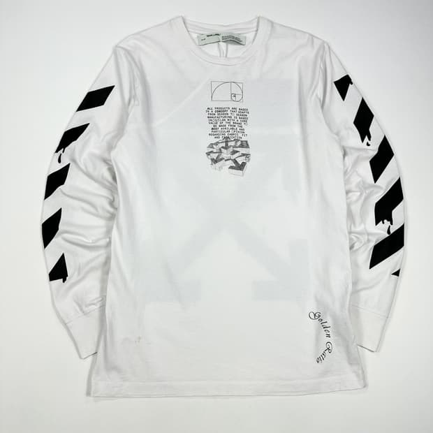 오프화이트 20ss 애로우 프린팅 롱슬리브 XL