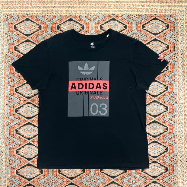 아디다스 오리지날 블랙 반팔티셔츠 남성XL