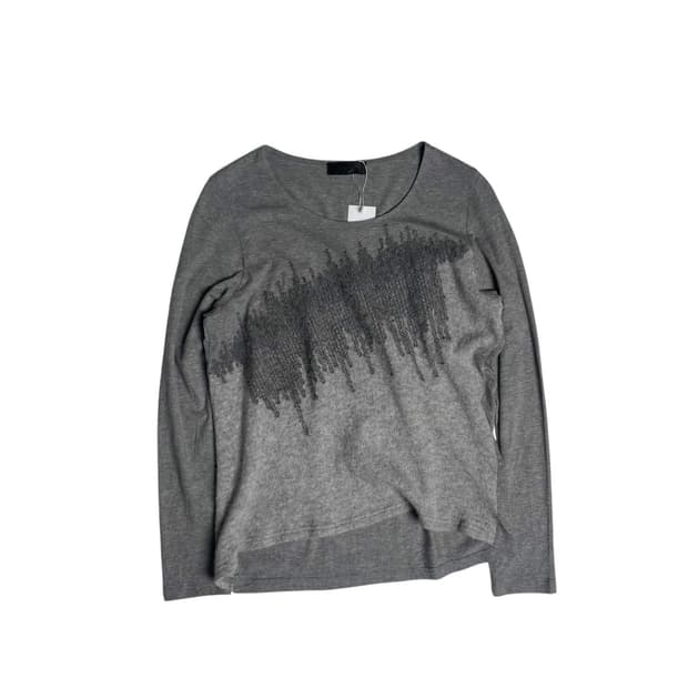 Pour deux 지그재그 스티치 롱 슬리브 니트