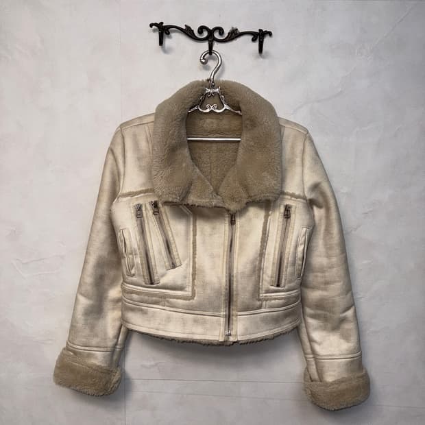 Ivory tie dye zipper detail mustang