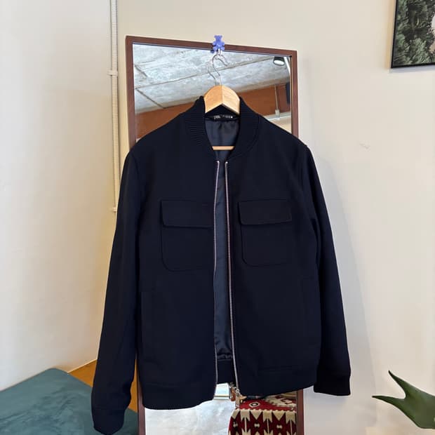 ZARA 블루종 자켓 네이비