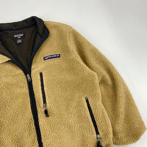 폴로 진스 로고 쉐르파 자켓 (103)