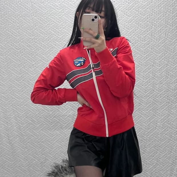 아식스 올드스쿨 모터사이클 레이싱 패치 자켓 95 C09221