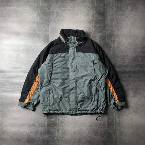 COLUMBIA 컬럼비아 빈티지 카키 후드 윈드브레이커 A00508