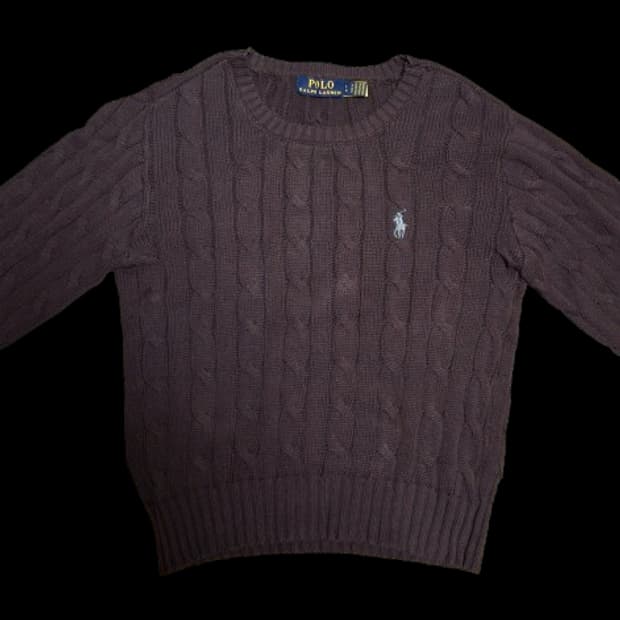 폴로 랄프 로렌 브라운 니트