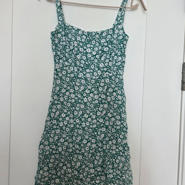 floral Strappy Fitted Waist Mini Dress