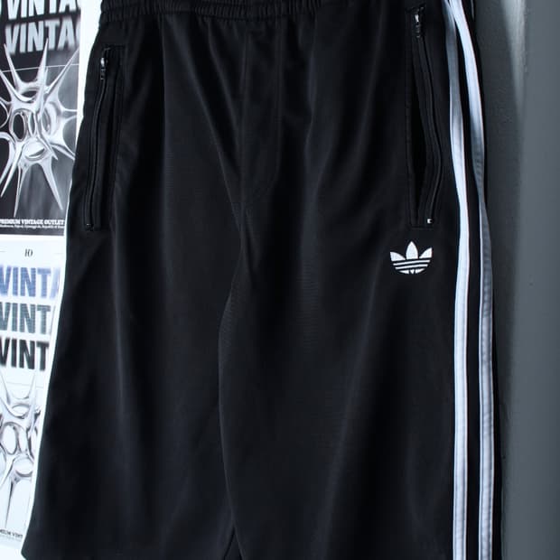 (L-2XL) 아디다스 반바지 팬츠 불꽃 구파버 밴딩 블랙-P9689