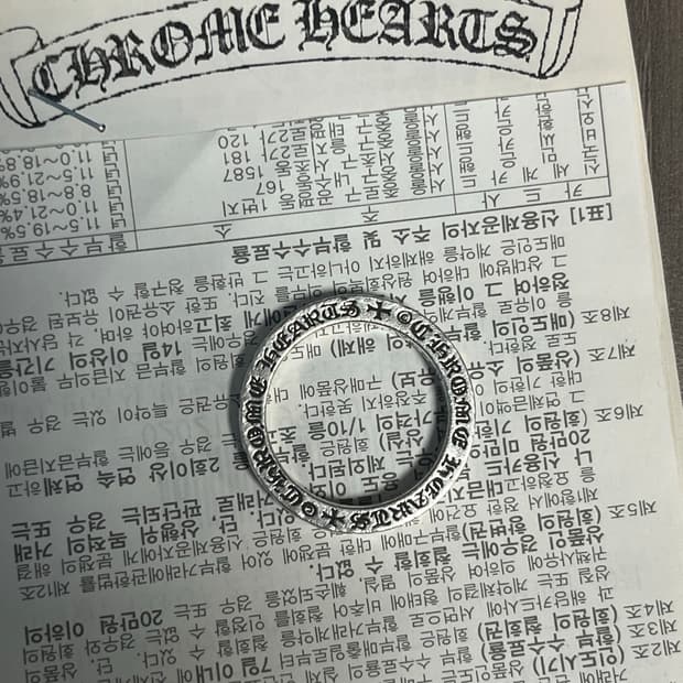 크롬하츠 퍽유링3mm uk9~9.5 국내20호~21호