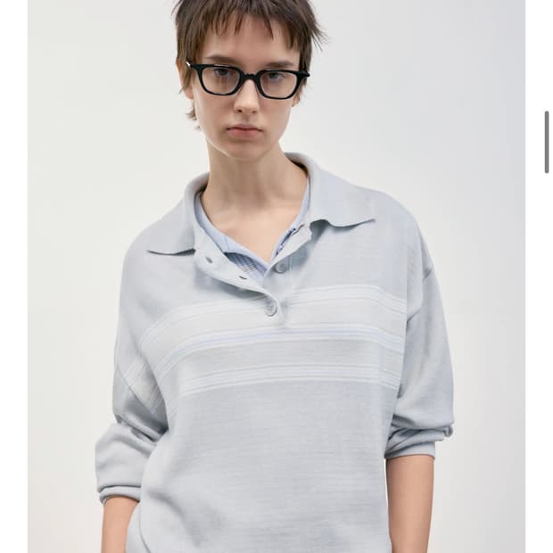 로우클래식 멀티 스트라이프 피케티 그레이 스몰