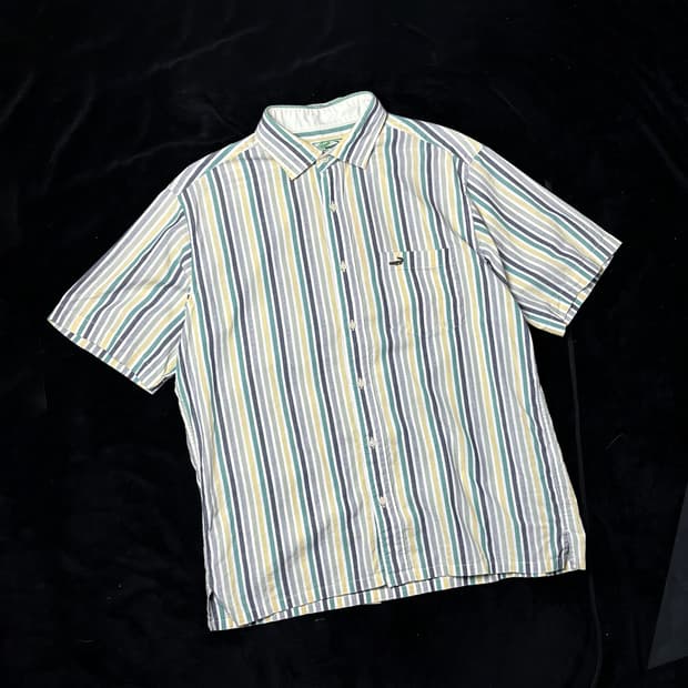 일본빈티지 크로커다일 스트라이프 셔츠