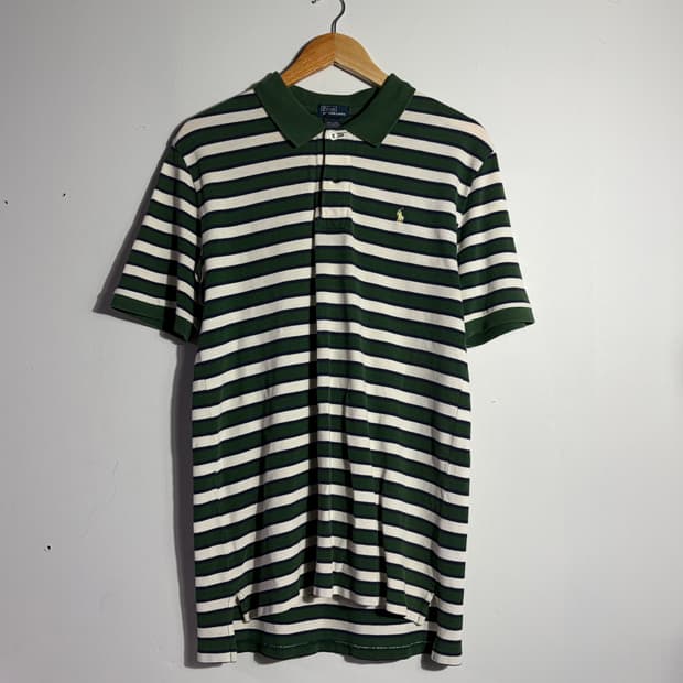폴로 랄프로렌 그린 스트라이프 반팔 카라티 (무료배송)