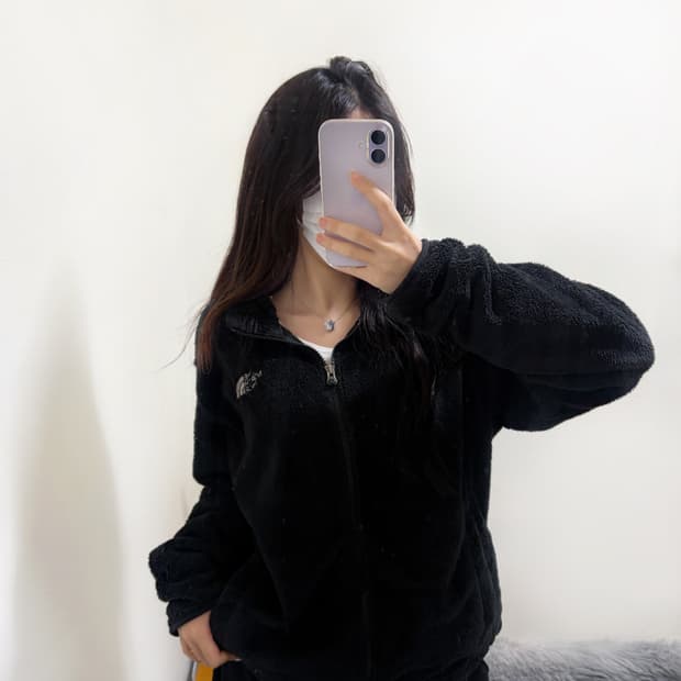 노스페이스 블랙 슬림핏 후리스(L)