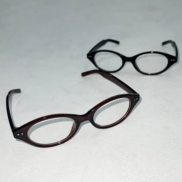 긱시크 스타일 뿔테안경 블랙