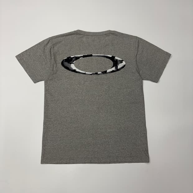 00s Oakley 빈티지 오클리 카모플라주 빅로고 그레이 코튼 반팔 티