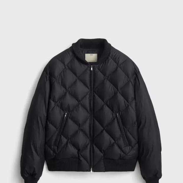 (최상) 포터리 마이크로피버 다운 점퍼 패딩 3 블랙