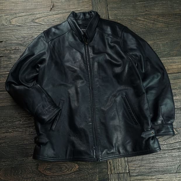 [아메리칸빈티지] 리얼 카우 스킨 소가죽 집업 라이더 자켓 M18835