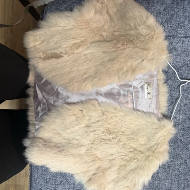 일본택 빈티지 퍼 베스트