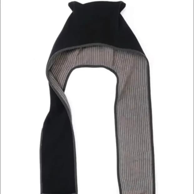 (택포 수수료x)샵페어리 후드 머플러 블랙