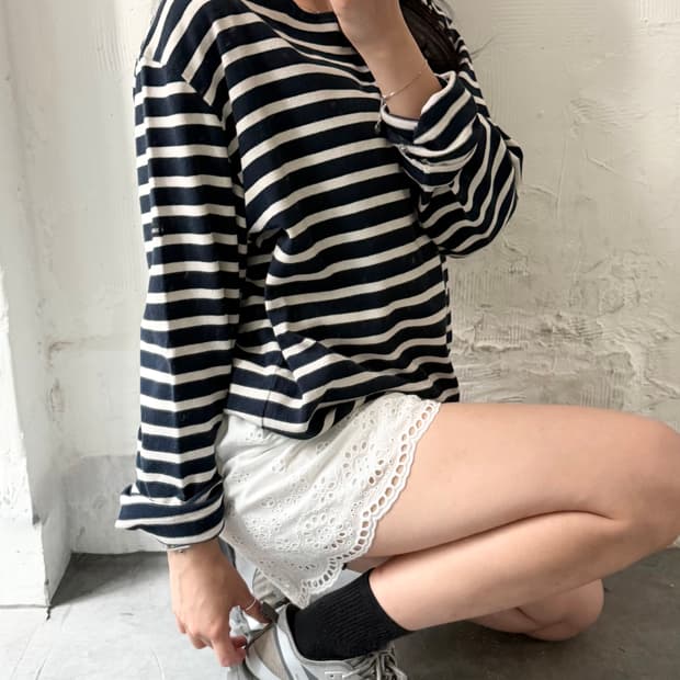 Saint James 세인트제임스 네이비 단가라 슬리브