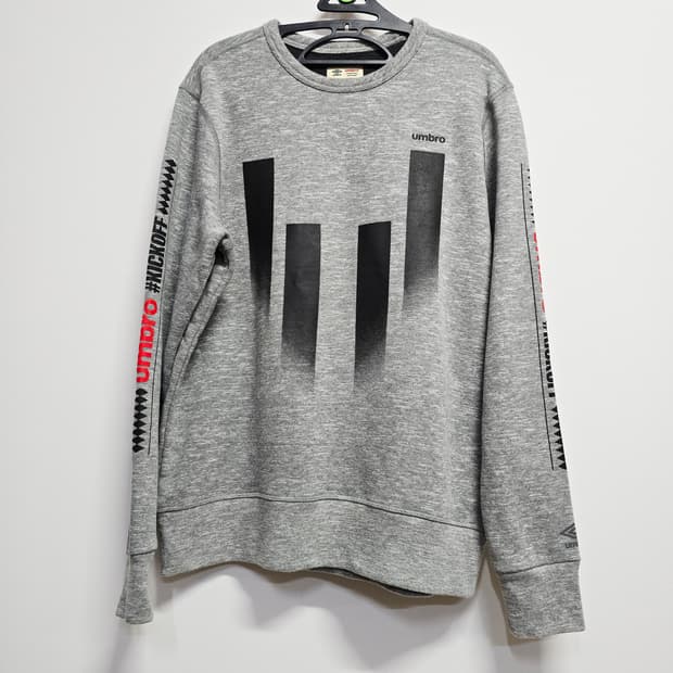 엄브로 그레이 기모 맨투맨 티셔츠