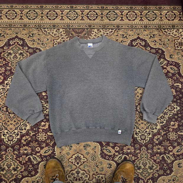 90s 빈티지 러셀 스웻셔츠 다크 그레이 M