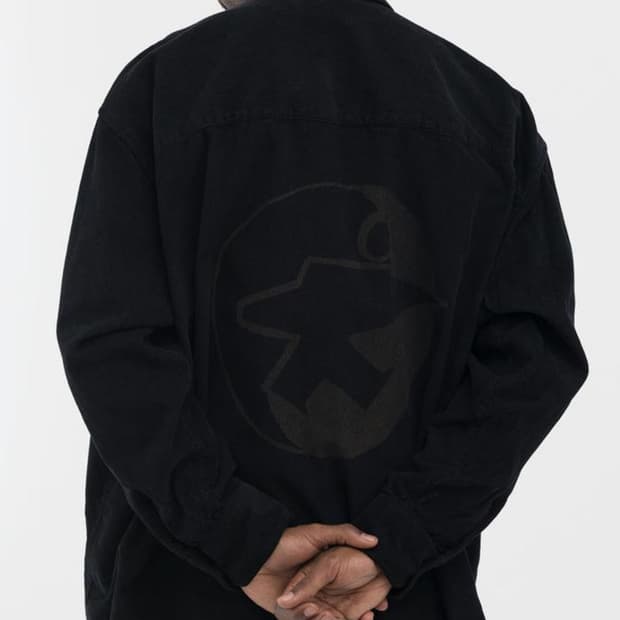 스투시 x 아워레가시 보로우드 셔츠 블랙 베이비 코드 S