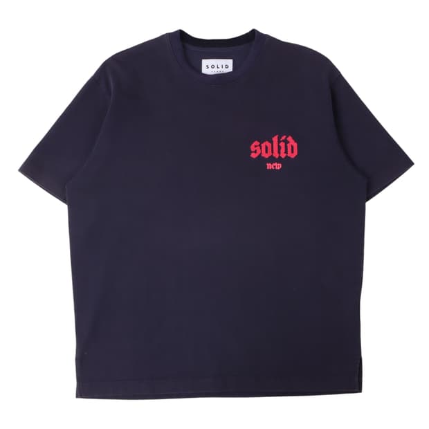 솔리드옴므 22ss 자수 로고 티셔츠