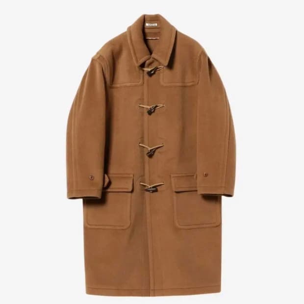 오라리 울 헤링본 더플코트 브라운 5사이즈