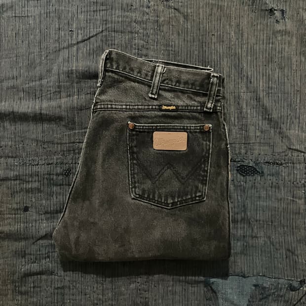 🇺🇸 90s USA 빈티지 랭글러 13MWZWK 블랙 데님 팬츠