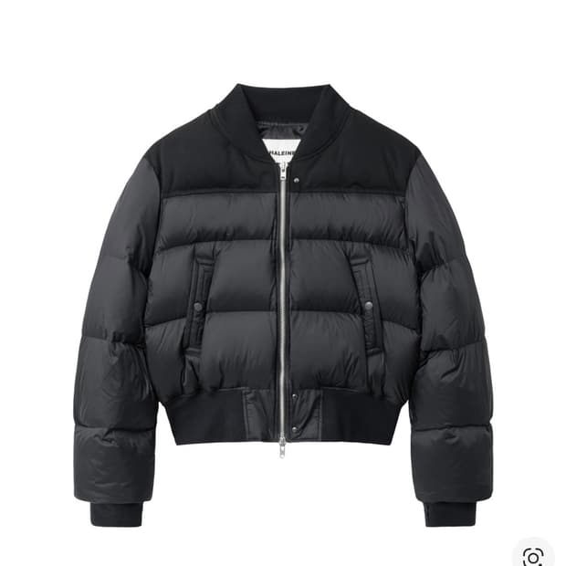 (1) 알렌느 크롭 덕다운 봄버 자켓 블랙 새상품 25fw