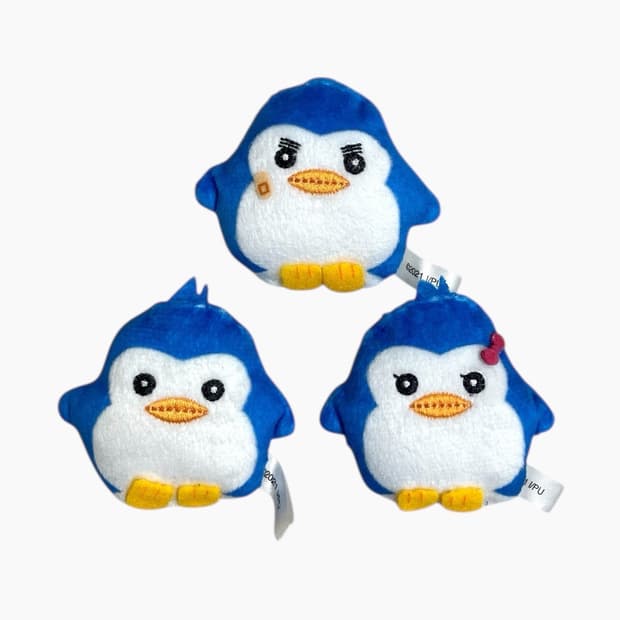 돌아가는 펭귄드럼 펭귄 1호 2호 3호 인형 뱃지