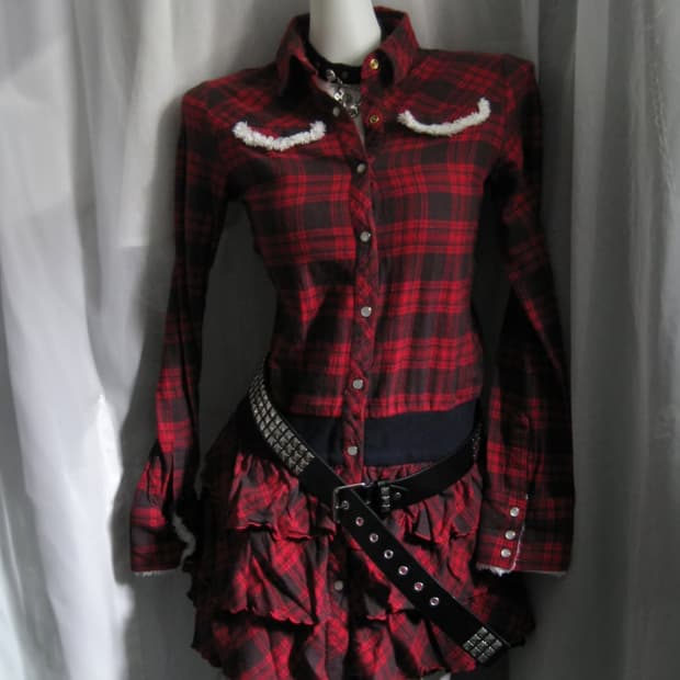 Tartan check winter dress