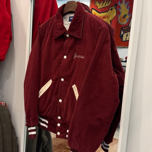 90s Holloway 할로웨이 코듀로이 바시티 자켓 (made USA)