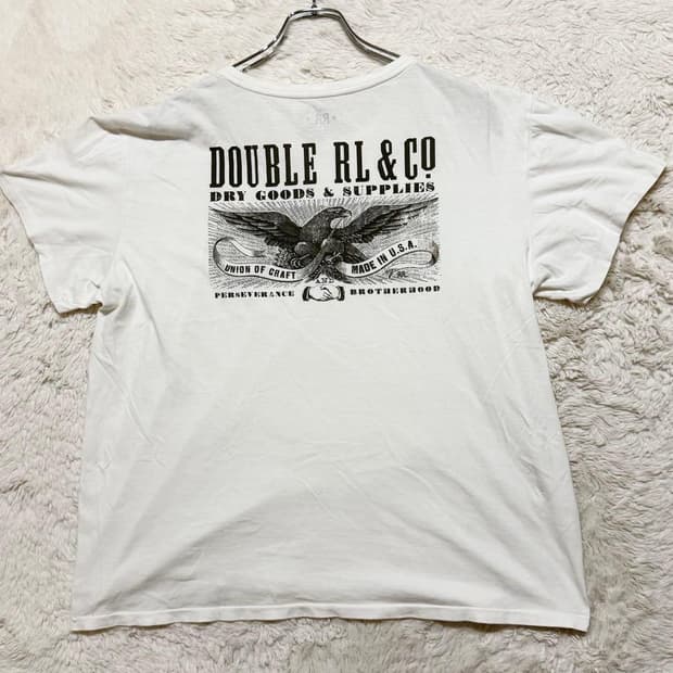 RRL 더블알엘 Union of Craft 이글 그래픽 티셔츠 화이트