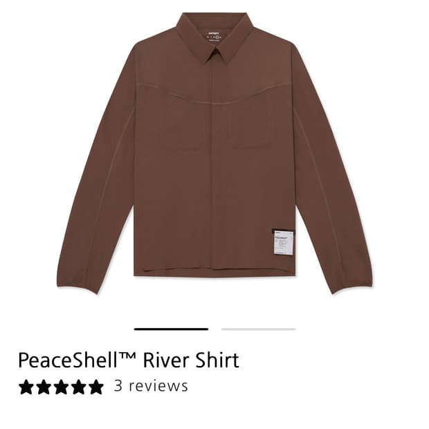 Satisfy 피스쉘 리버 셔츠 L