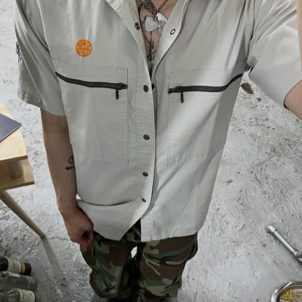 Asahicho work half shirt
