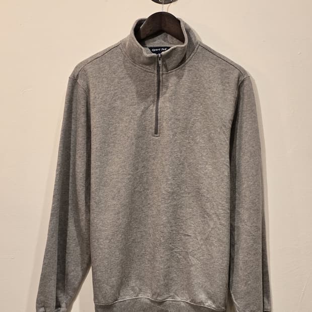 Sport-Tek Grey Fleece 쿼터집업 스웻셔츠