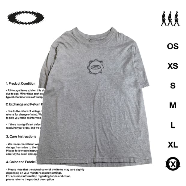 오클리 소프트웨어 00's 센터 로고 반팔 티셔츠 XXL사이즈
