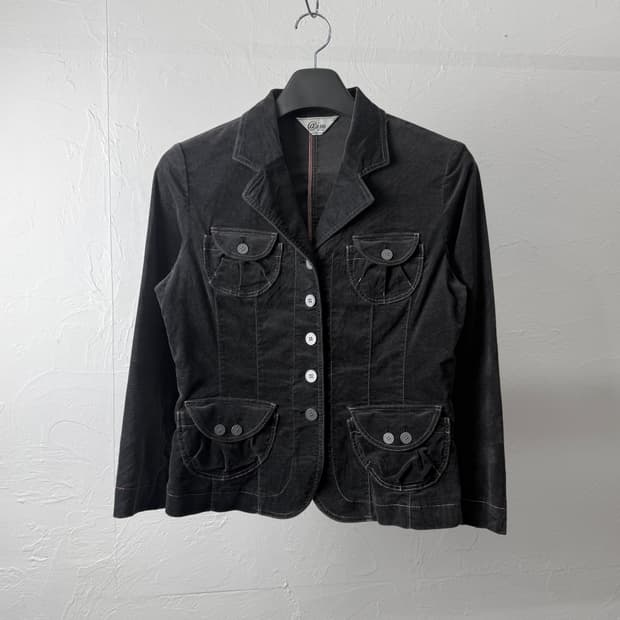 Aim 멀티 포켓 벨벳 자켓