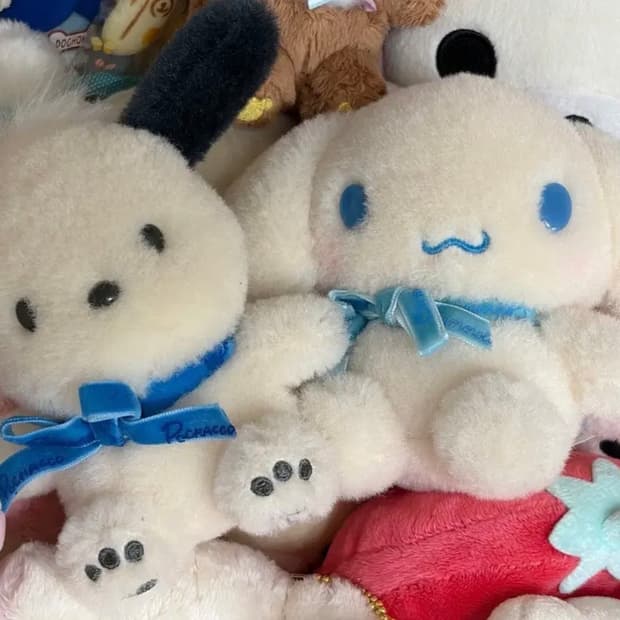 일괄) 산리오 포차코 시나모롤 고전버전 인형 키링